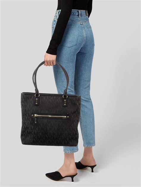 michael kors rainbow bag black|Michael Kors canvas tote bag.